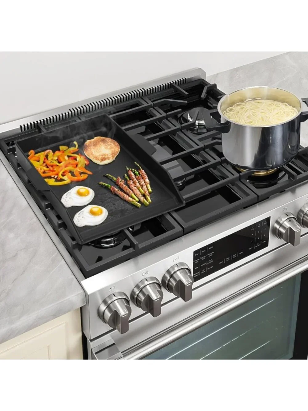 Universal Cast Iron Non-Stick Griddle for Grills & Ovens, 18.1